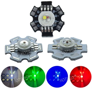 Набор светодиодных ламп, 100 шт., 3 Вт, 4 Вт, RGB, RGBW, красный, зеленый, синий, белый, 4, 6, 8 pin