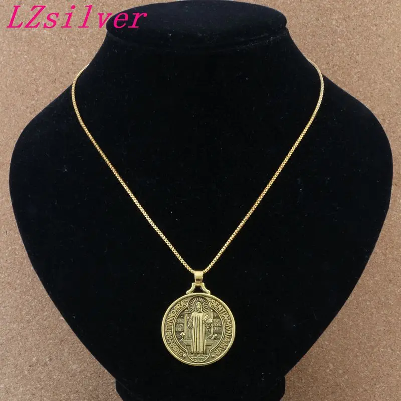 Сент ST Бенедикт Нурсийского патрон против зла крест медаль религиозная подвеска