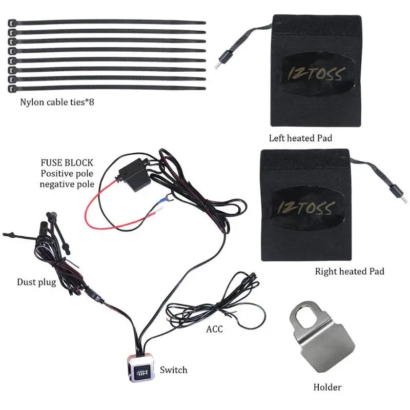 12 V мотоциклов Подогрев ATV ручка мотоцикла ручки IP67 Водонепроницаемый съемный грелка для ног комплект ручки