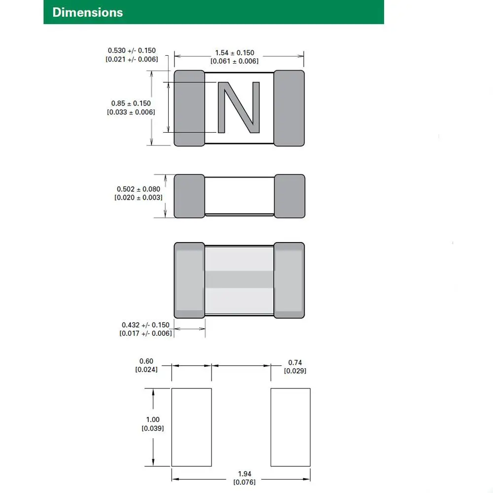 10 шт. Littelfuse 0603 SMD SMT быстродействующий предохранитель 32 В 4A 0438004 маркировочный код