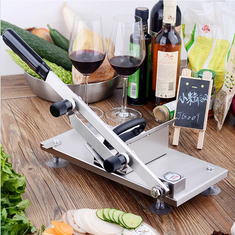 Home Manual Meat Machine Automatic Feed Meat Lamb Slicer Commercial Fat Cattle Mutton Roll Frozen Meat Grinder Planing Machine