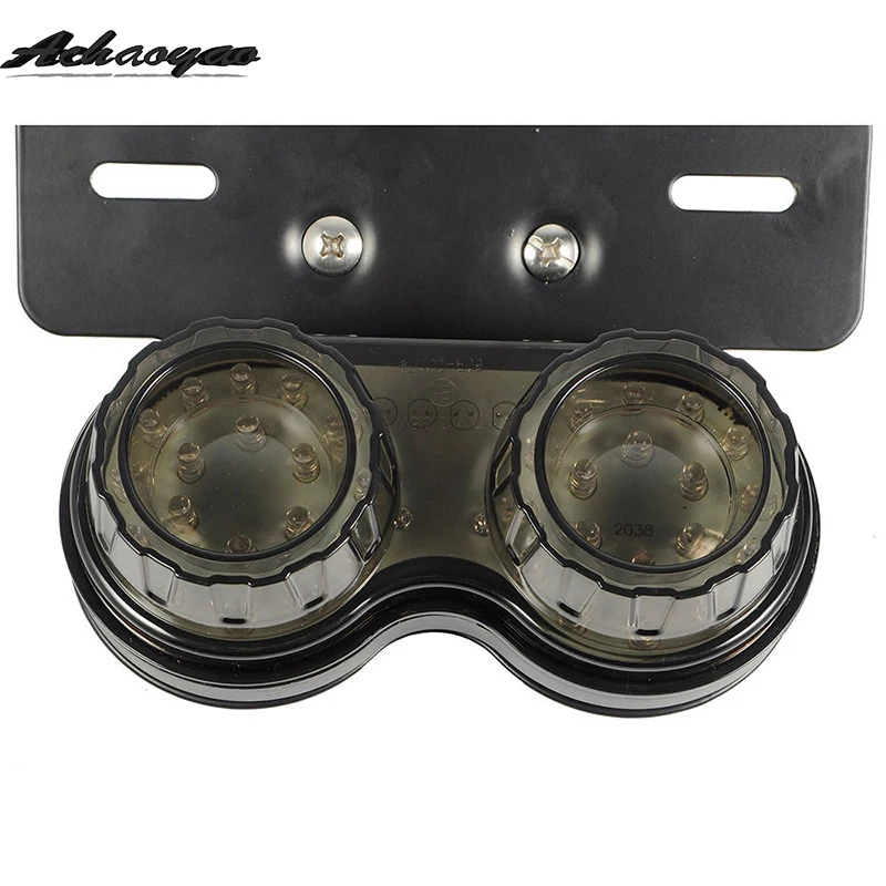 Универсальный мотоциклетный двойной светодиодный задний фонарь с дымчатыми