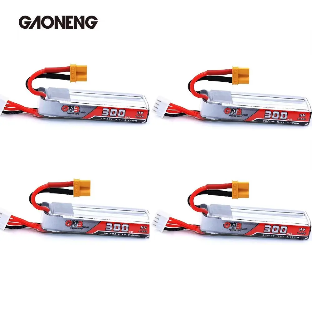 4 шт. аккумуляторная батарея Gaoneng 11 в 300 мА/ч 30C/60C 3S HV 35 разъем XT30 для скоростного