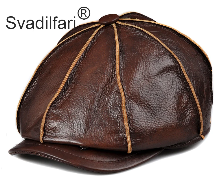 Svadilfari, натуральная кожа, шапка, пояс, Воловья кожа, теплая зимняя, хлопок, мужская, с подкладкой, абсолютно новая, gastby, берет, Охотничья Шапка/шапка с ушками