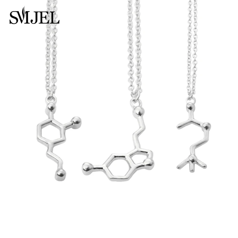 SMJEL Новый допамин молекулярные очаровательные ожерелья для женщин романтическая