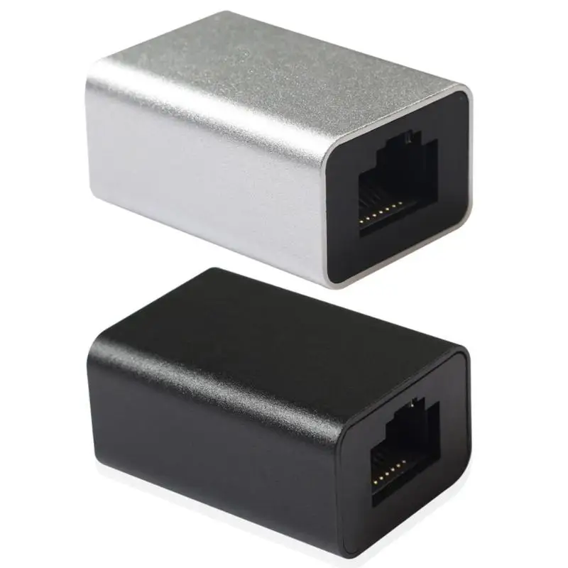 Алюминиевый Cat6 RJ45 8P8C муфта для женщин сетевой Встроенный адаптер|Коннекторы и