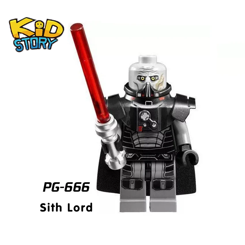 PG-666 Мужская футболка Star Wars Chewbacca кирпичи starwars Luke Leia Han Solo Анакин Дарт Вейдер йода Джар строительные блочные Фигурки игрушки - Цвет: PG-666