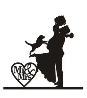 Свадебный Топпер с изображением маленького мальчика, жениха и невесты, акриловые свадебные топперы на заказ, вечерние украшения - Цвет: H