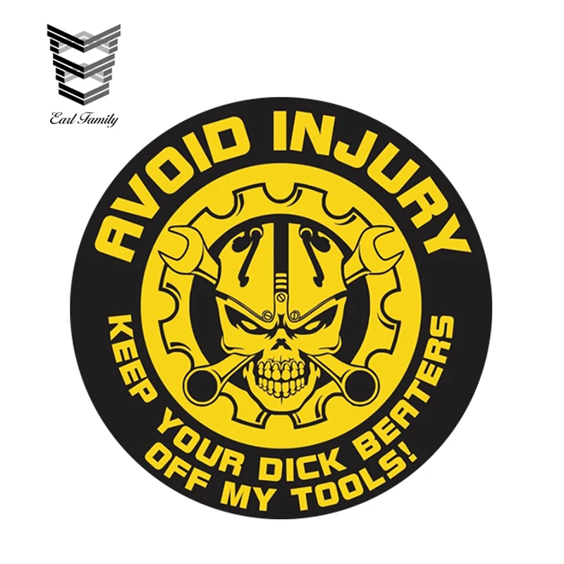 EARLFAMILY 12 см x сохраняйте свои D * ck Beaters Off My Tools наклейки на ящик дизельный механик