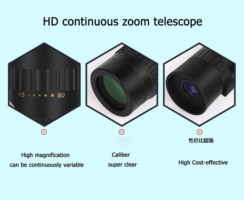 HD 15-80x25 Zoom BAK4 карманный портативный мини монокуляр высокое качество мощный телескоп со штативом для охоты Открытый Инструменты подарки
