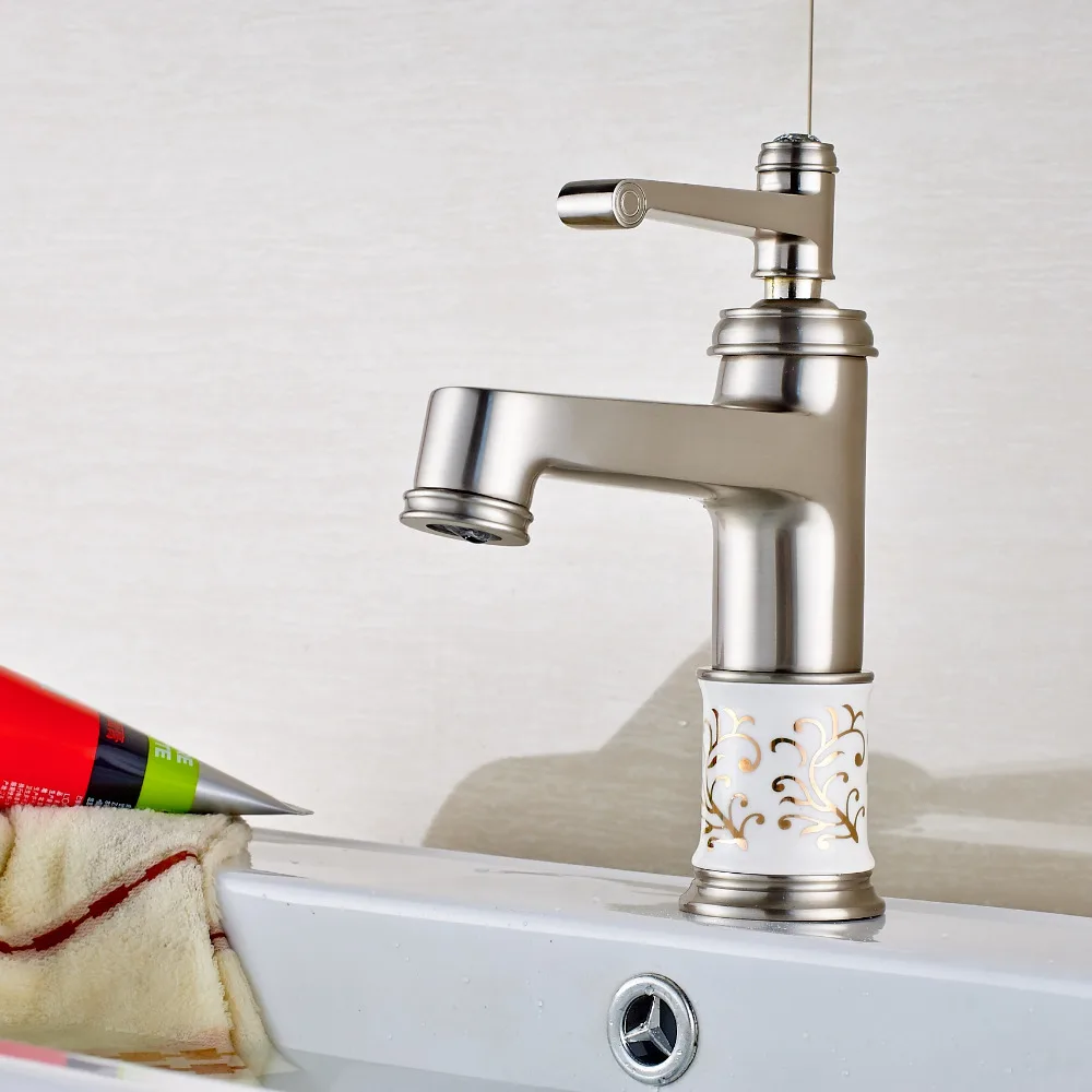 Смеситель для раковины никелевый с одной ручкой | Обустройство дома