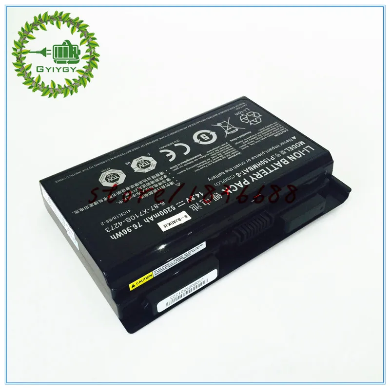 Аккумулятор GYIYGY 14 8 v 5200mah X710S для Clevo P170hm P170 6 87 x710s 4271 4J72 Lapotp|14.8v 5200mah|battery clevoclevo battery |
