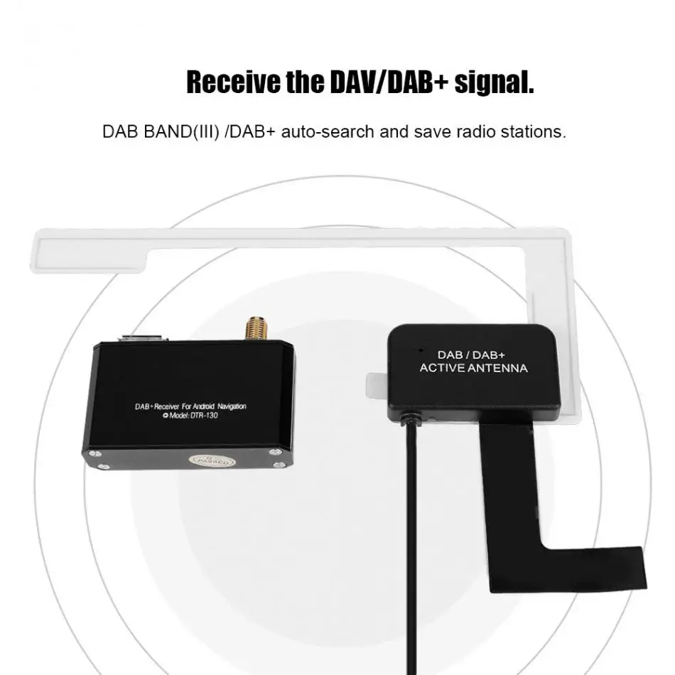 Bluetooth DAB/DAB+ группа радио тюнер приемник Стик DAB коробка для Android автомобильный DVD включает антенну цифровой аудио вещания