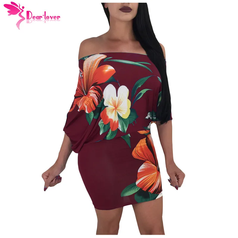 Dear Lover сексуальное платье с открытыми плечами для клуба облегающее Vestidos 3/4 рукав