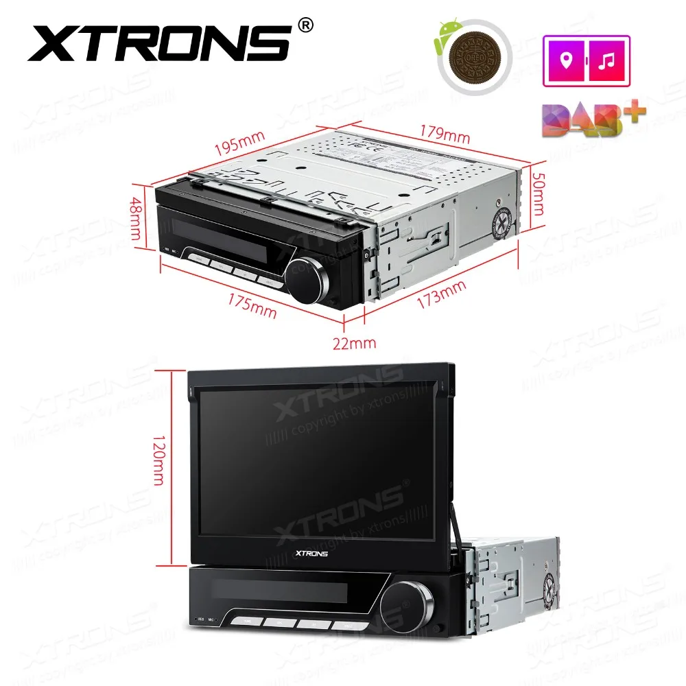 XTRONS Универсальный 7 дюймов Android 8,1 One Din радио автомобиля Стерео Авторадио DVD плеер MP4 MP3 OBD2 DAB+ gps навигация руль