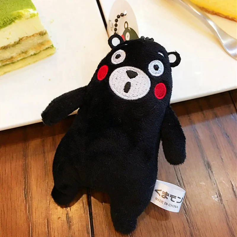 1 1 шт. Kawaii Медведь kumamoto плюшевая маленькая кукла-подвеска мягкий талисман черный игрушечный медведь Кумамон милые мини-зверушки в подарок для детей - Цвет: 1