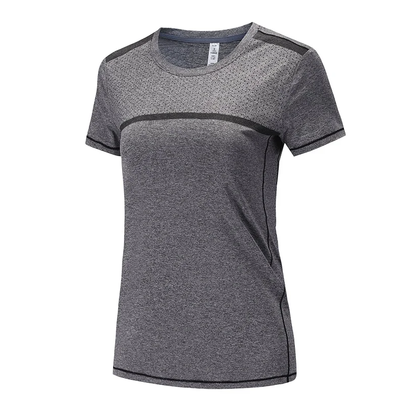 sport woman tshirt Летняя футболка для спортзала, женские свободные топы для йоги, спортивные рубашки для фитнеса, женские футболки для бега, тренировок, пробежек - Цвет: sport woman tshirt