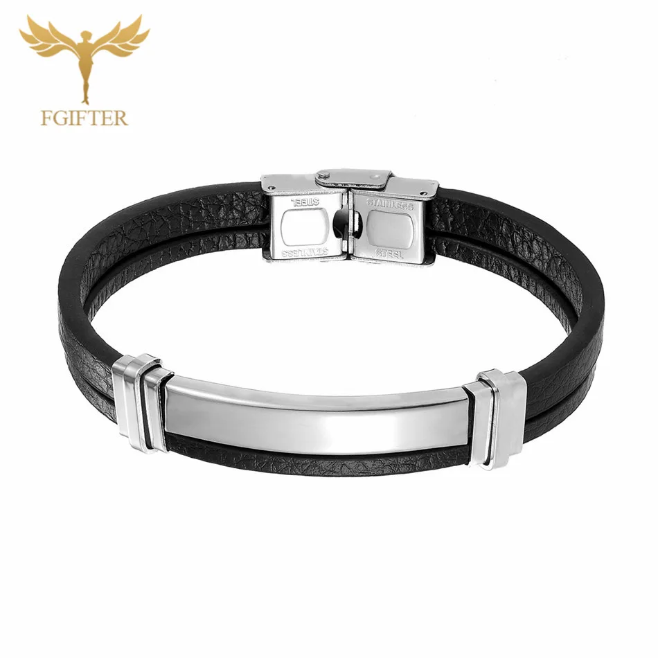 Man Bracelet Трендовые мужские кожаные браслеты, мужские аксессуары, ювелирный черный кожаный браслет, мужские браслеты на руку - Окраска металла: Man Bracelet