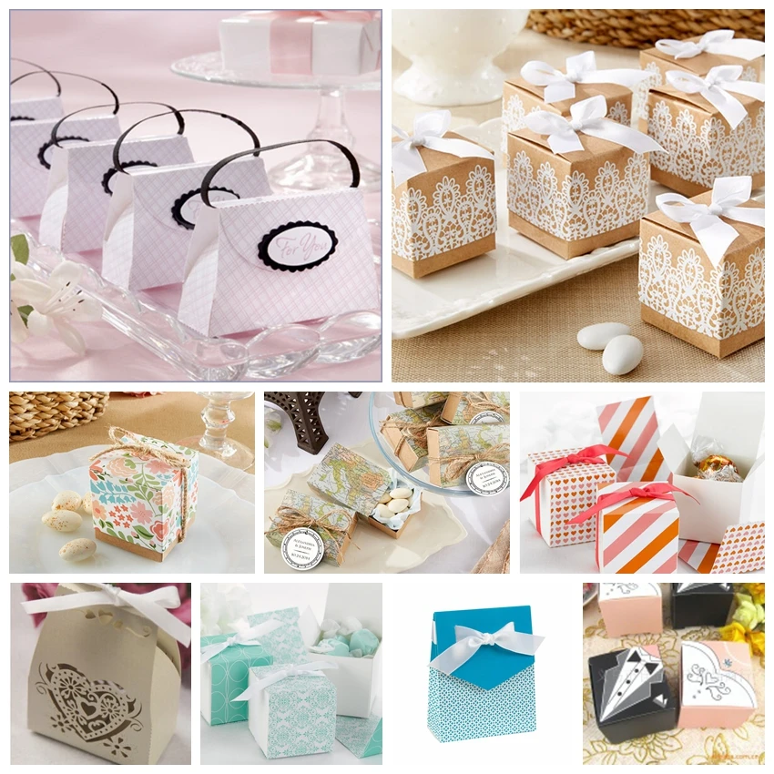 (10 шт./партия) Свадебная и праздничная подарочная коробка для невесты жениха