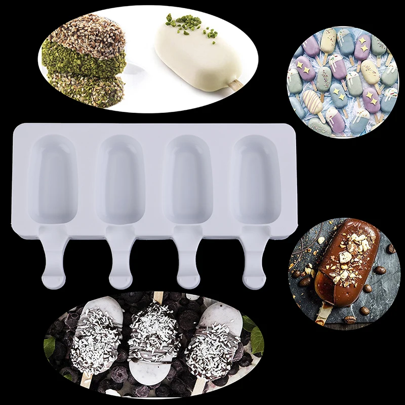 Детский поп лоток для мороженого на палочке ледяной кубик 4 полостей силиконовая