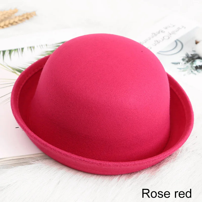 Rose red REAKIDS/Детская кепка-ведро для мальчиков и девочек; летняя шапка для маленьких девочек; модная солнцезащитная Кепка для маленьких девочек; детская Шерстяная кепка - Цвет: Rose red
