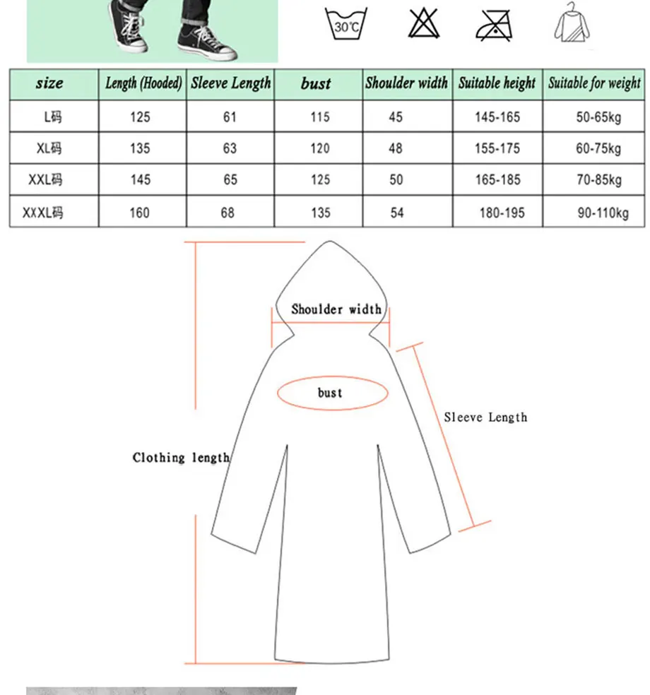 YFGXBHMX Travel Portable BackpackBlack Outside Rainwear Men Rain Coat Single Person Waterproof Poncho with Hat Rain Gear