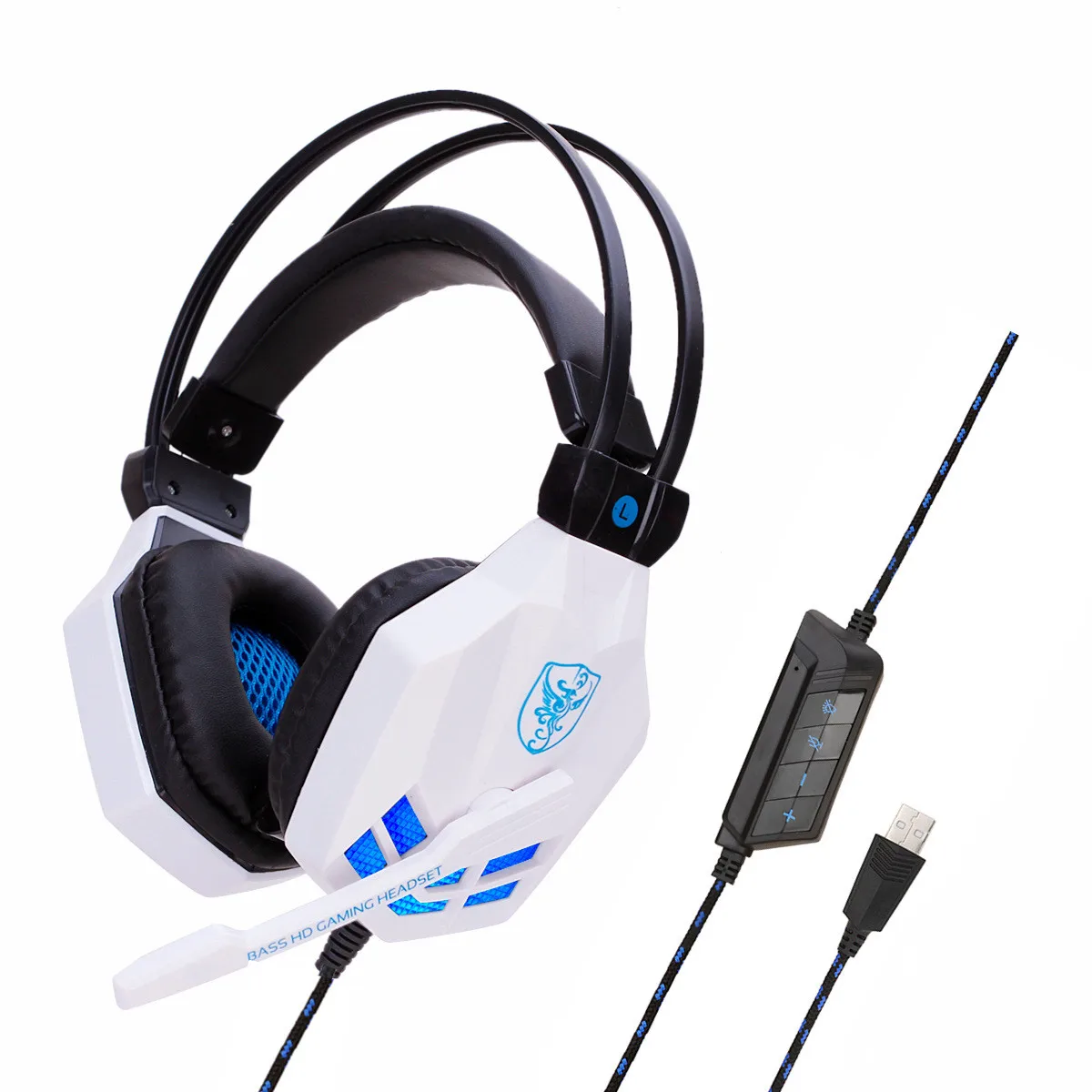 SOYTO SY850 USB игровая гарнитура для PS4 ПК 7 1 объемный звук шумоподавление Накладные