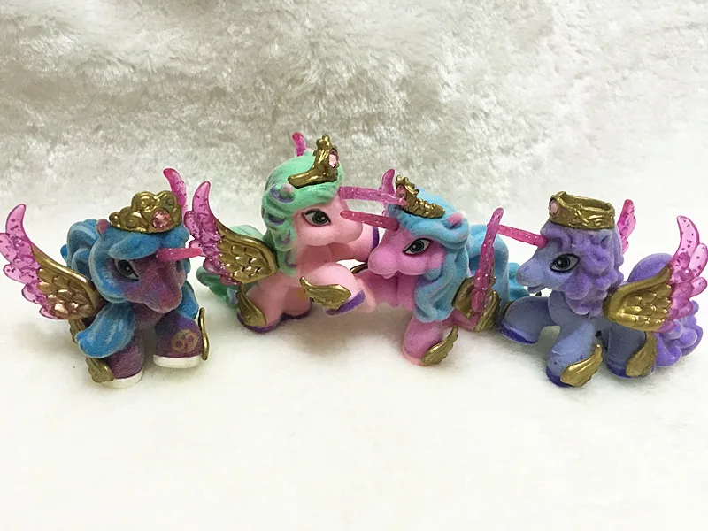 AILAIKI игрушка 10 шт./партия Флокирование Filly лошади звезды с крыльями серии