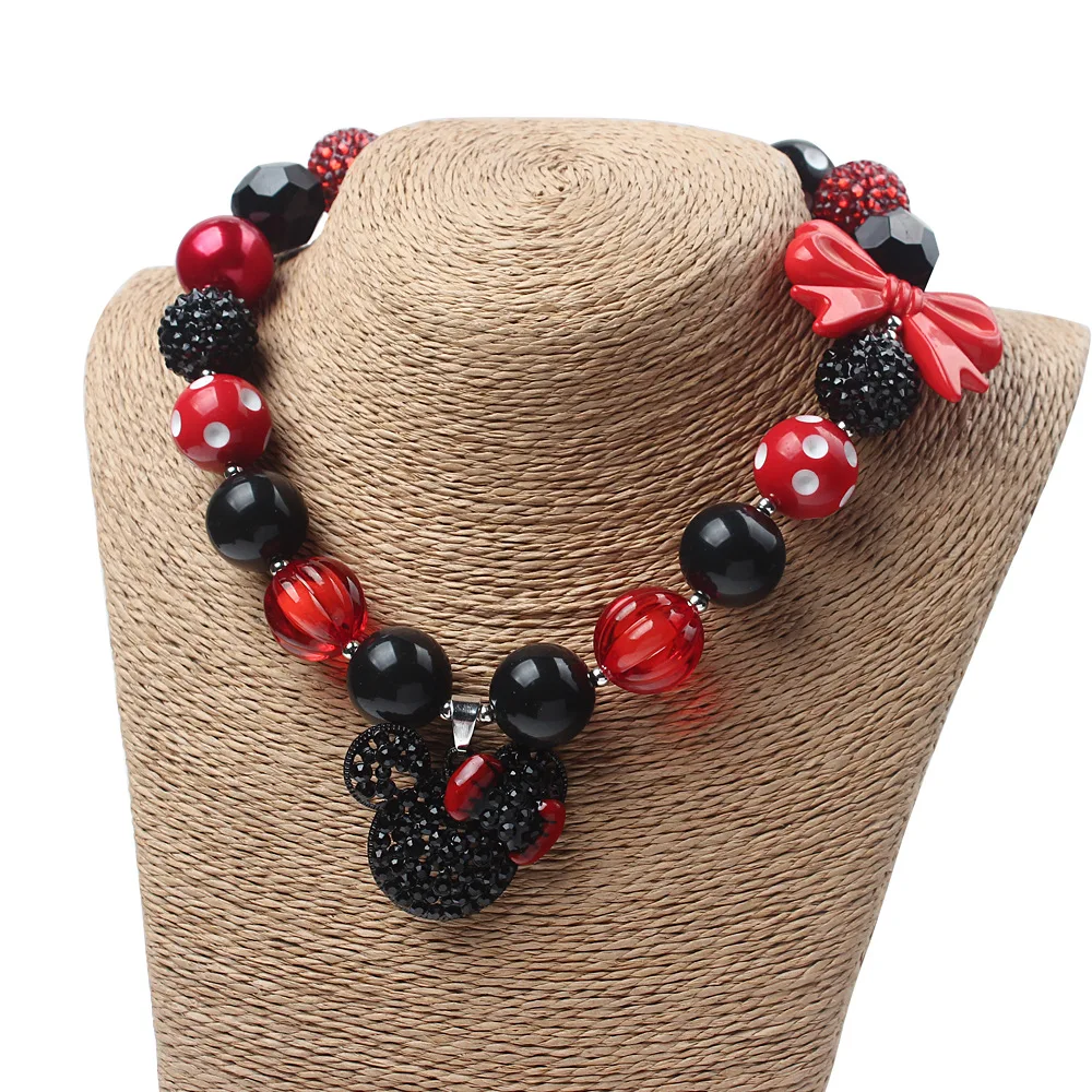 Очаровательное ожерелье с подвеской в виде Минни для девочек массивными