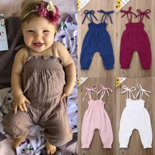 Новый Модный милый комбинезон Pudcoco для новорожденных малышей девочек на