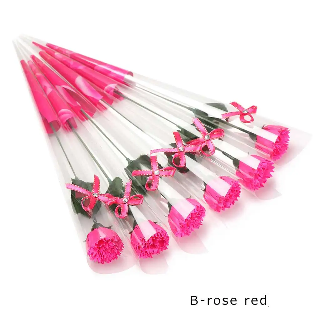 B- rose red 1 шт. ароматизированное мыло для ванны, Розовое Мыло, лепестки цветов на свадьбу, День Святого Валентина, День матери, подарок на День учителя, вечерние принадлежности для декора - Цвет: B- rose red