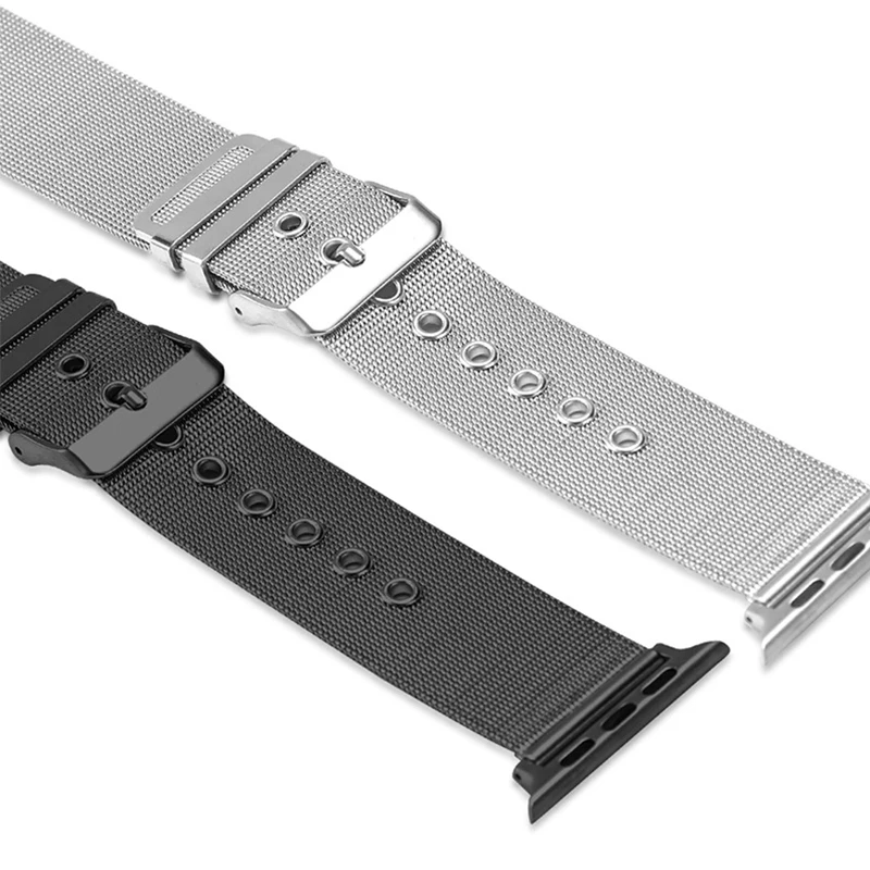 Миланский ремешок из нержавеющей стали для Apple Watch 38 мм 40 42 44 iWatch серии 1 2 3 4 5