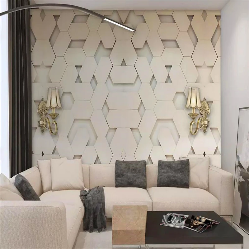 Декоративные обои в европейском стиле 3D твердая Геометрическая настенная лампа
