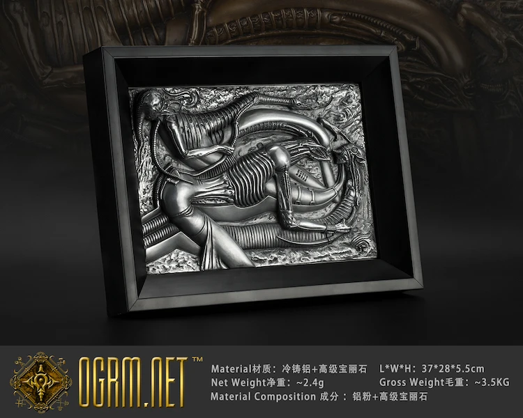 Настенная вешалка для фотографий OGRM ручной работы H.R.Giger Alien queen из литого алюминия