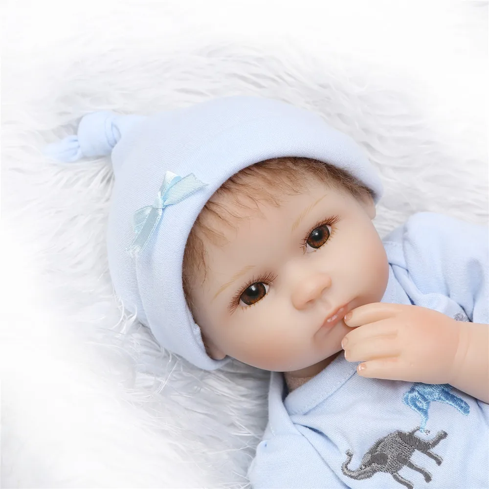 Мальчик Кукла reborn 16 &quot40 см Мягкий силикон baby для детей подарок игрушки bebe живой