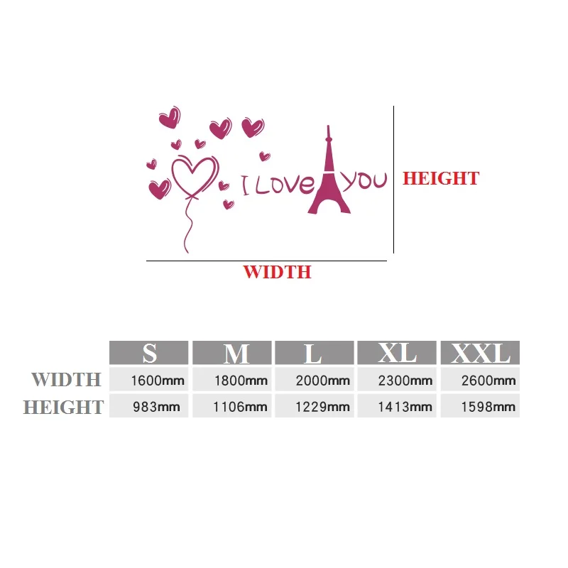 Милая 3D акриловая Настенная Наклейка в форме сердца для свадьбы тема любви DIY