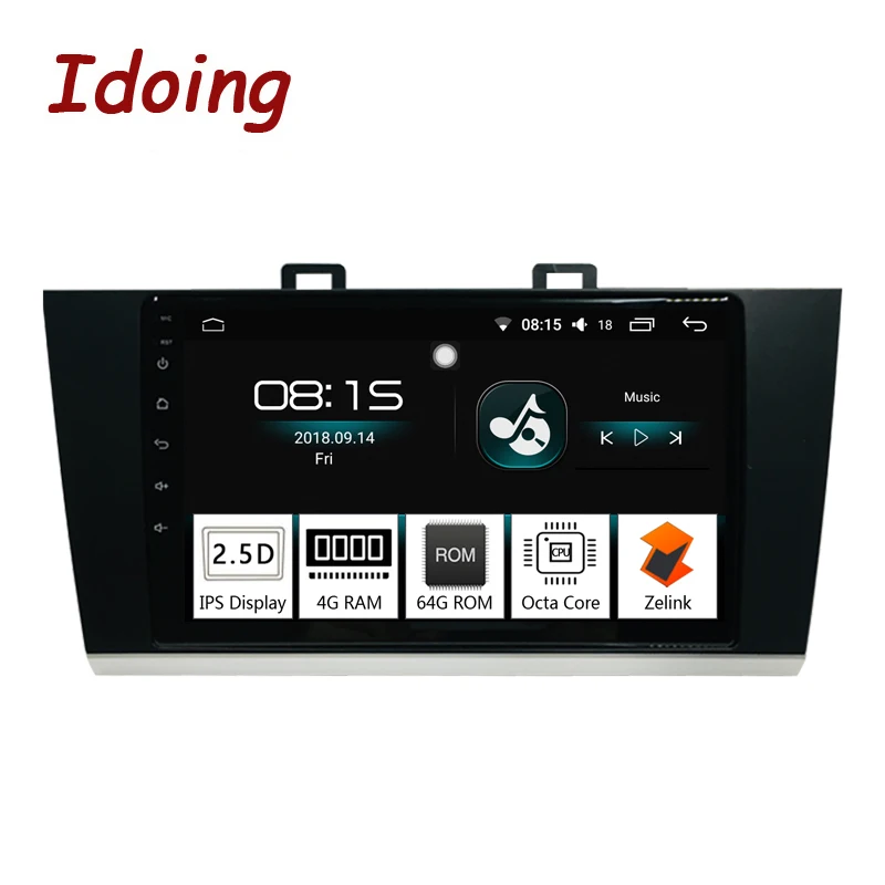 Автомагнитола Idoing 1Din 9 &quot vedio GPS мультимедийный плеер Android 8 0 для Subaru Outblack 2015 2018 4 Гб