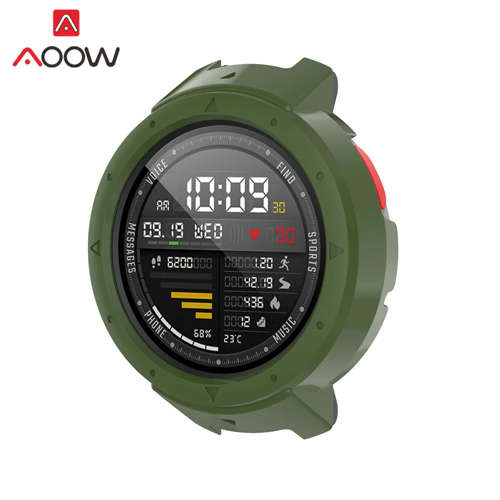 Мягкий силиконовый ремешок для часов Amazfit Verge Xiaomi Huami 3, спортивный сменный ремешок для браслета и поликарбоната, защитный чехол A1801