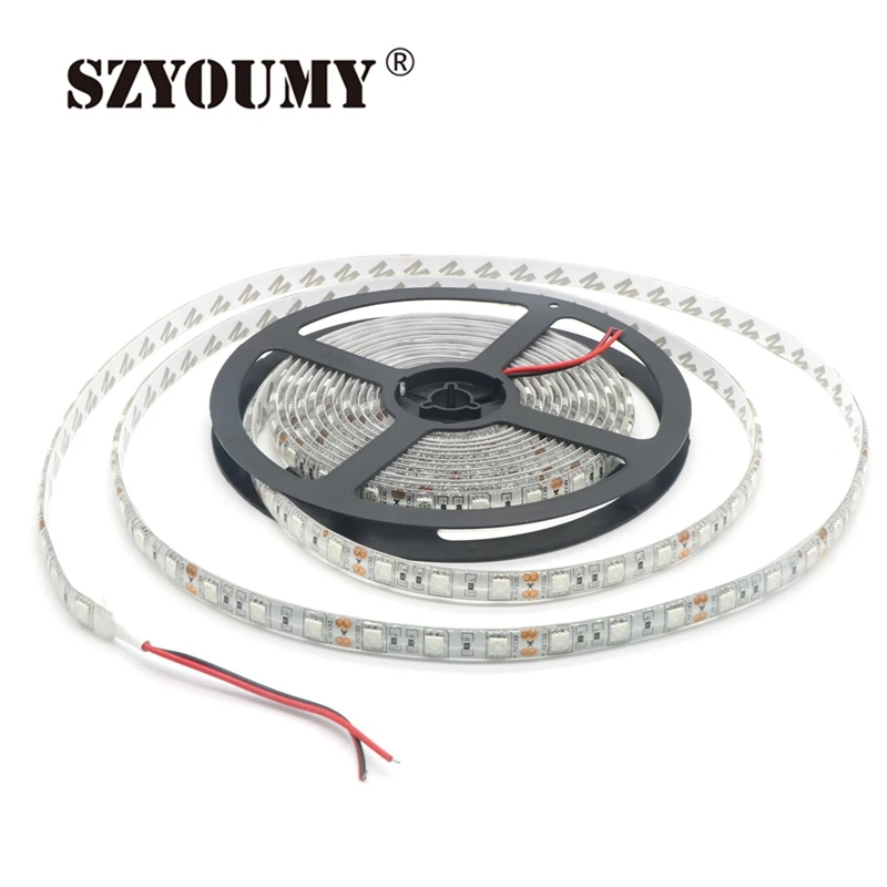 SZYOUMY 50M 300 Светодиодная лента 5050 60 Светодиодный/m IP65waterproof/IP20 no waterproof 12V SMD5050