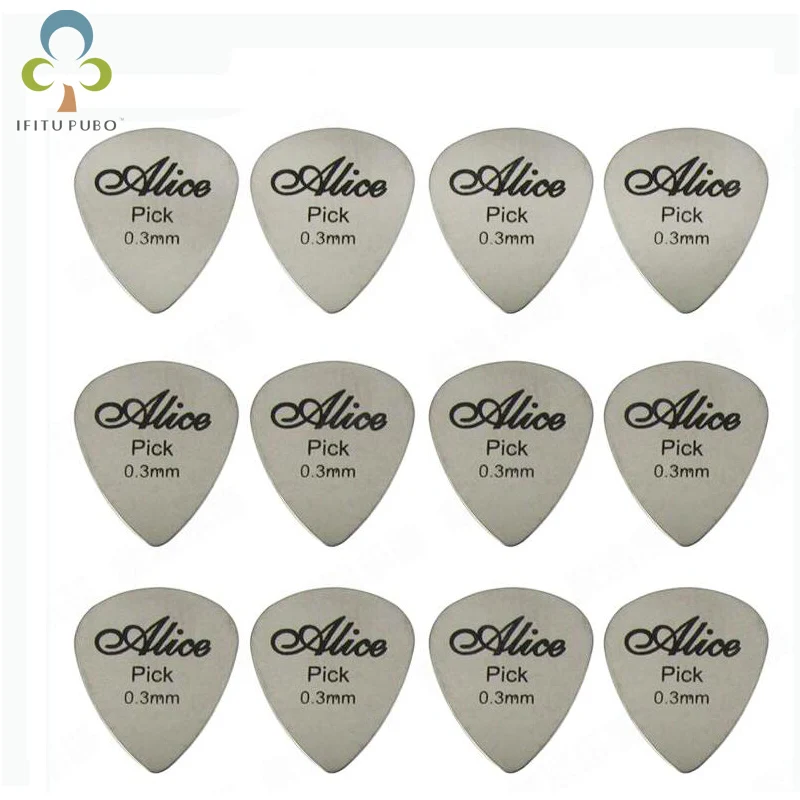10 шт./лот Alice 0 3 мм медиаторы для гитары Plectrum металлические из нержавеющей стали