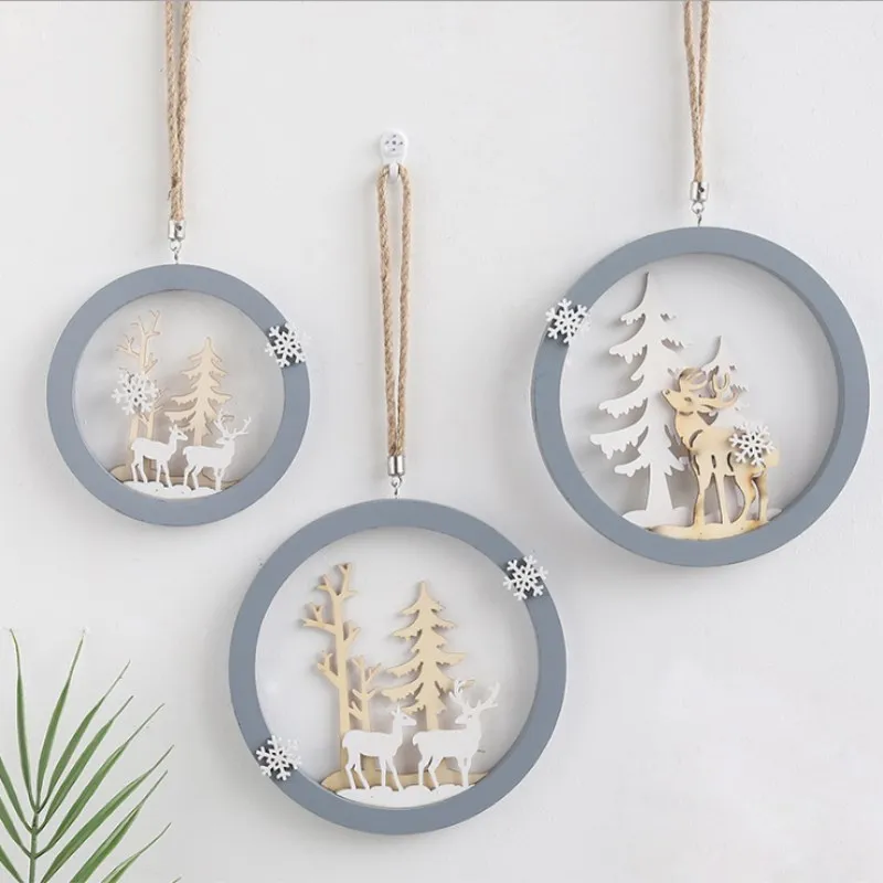 

Ins Nordic Elk Wall Pendant Creative Hanging Wall Decorations Three-Dimensional Elk Wooden Wall Pendant Bedroom Home Decoration