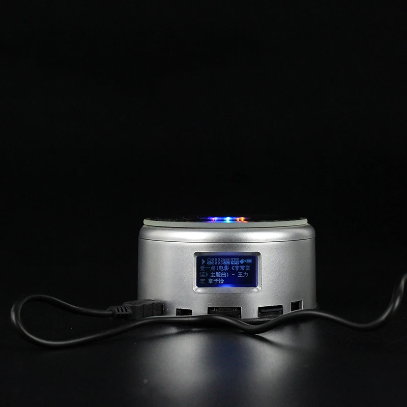 Bluetooth музыкальный плеер с дисплеем светящаяся разноцветная Светодиодная лампа