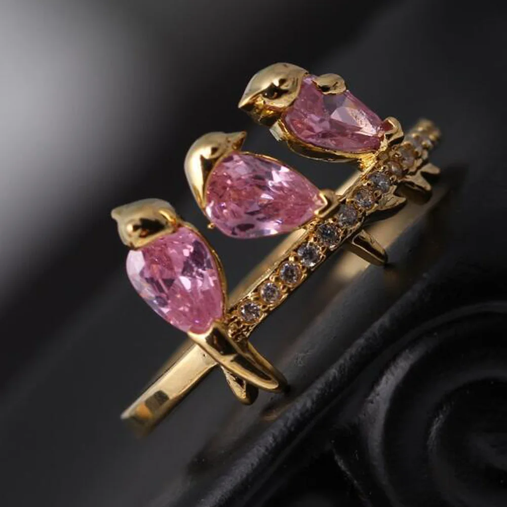 Креативное кольцо с ветками золотистого цвета для девочек милое ювелирное