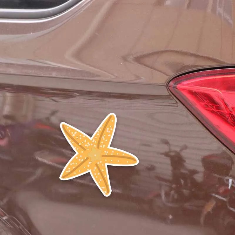 YJZT 12CM*12.7CM Creativity Deep Sea Starfish PVC Decal Car Sticker Styling 5-0342 | Автомобили и мотоциклы