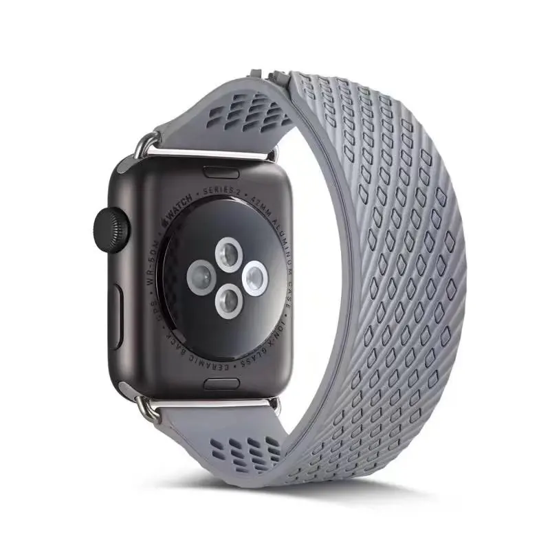 Спортивный сменный Браслет для часов apple watch series 1 2 ремешок iWatch мягкий силиконовый