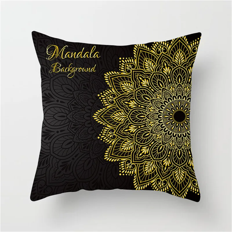 Fuwatacchi золотистая мандала мягкая декоративная подушка чехол для телефона | Дом и