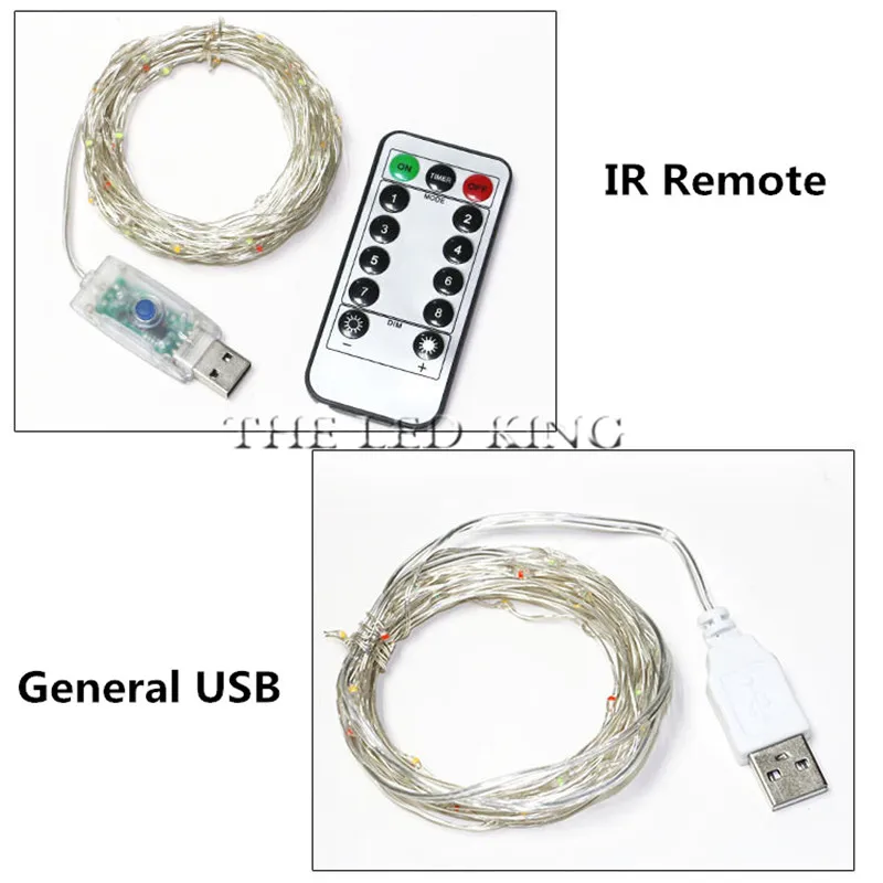 Пульт дистанционного управления USB/Батарея 2 м 5 50 светодиодный s 10 100 Медный провод