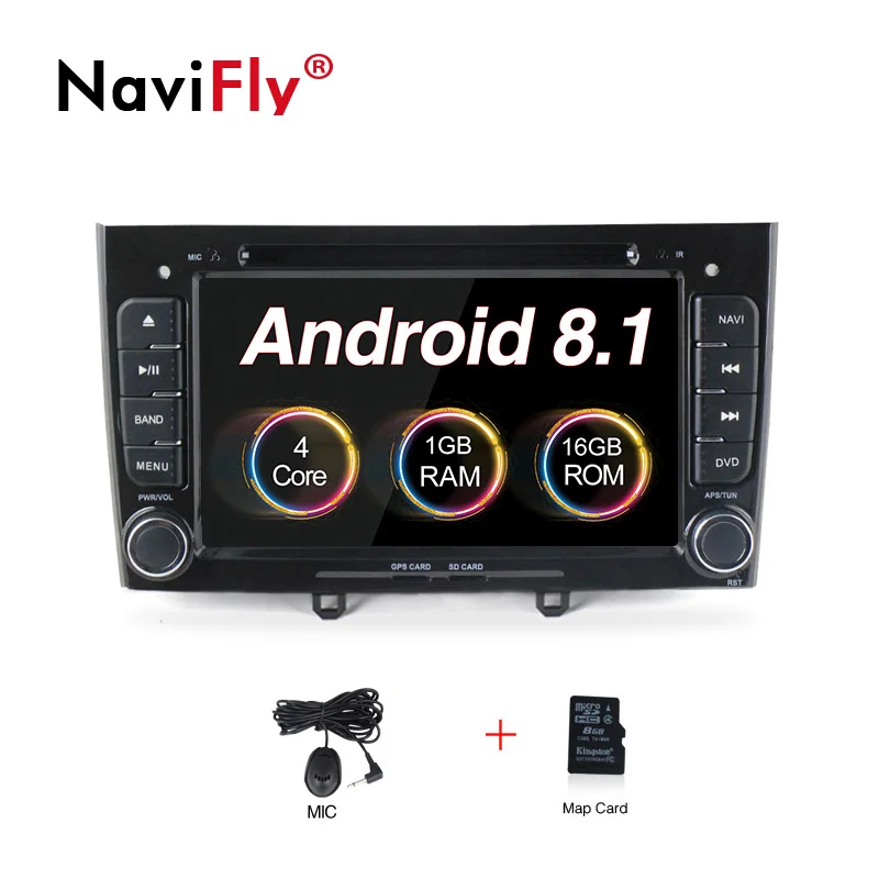 Android 8,0 четырехъядерный автомобильный dvd-плеер gps Navi для peugeot 408 для peugeot 308 308SW аудио Радио стерео головное устройство - Цвет: Car dvd B