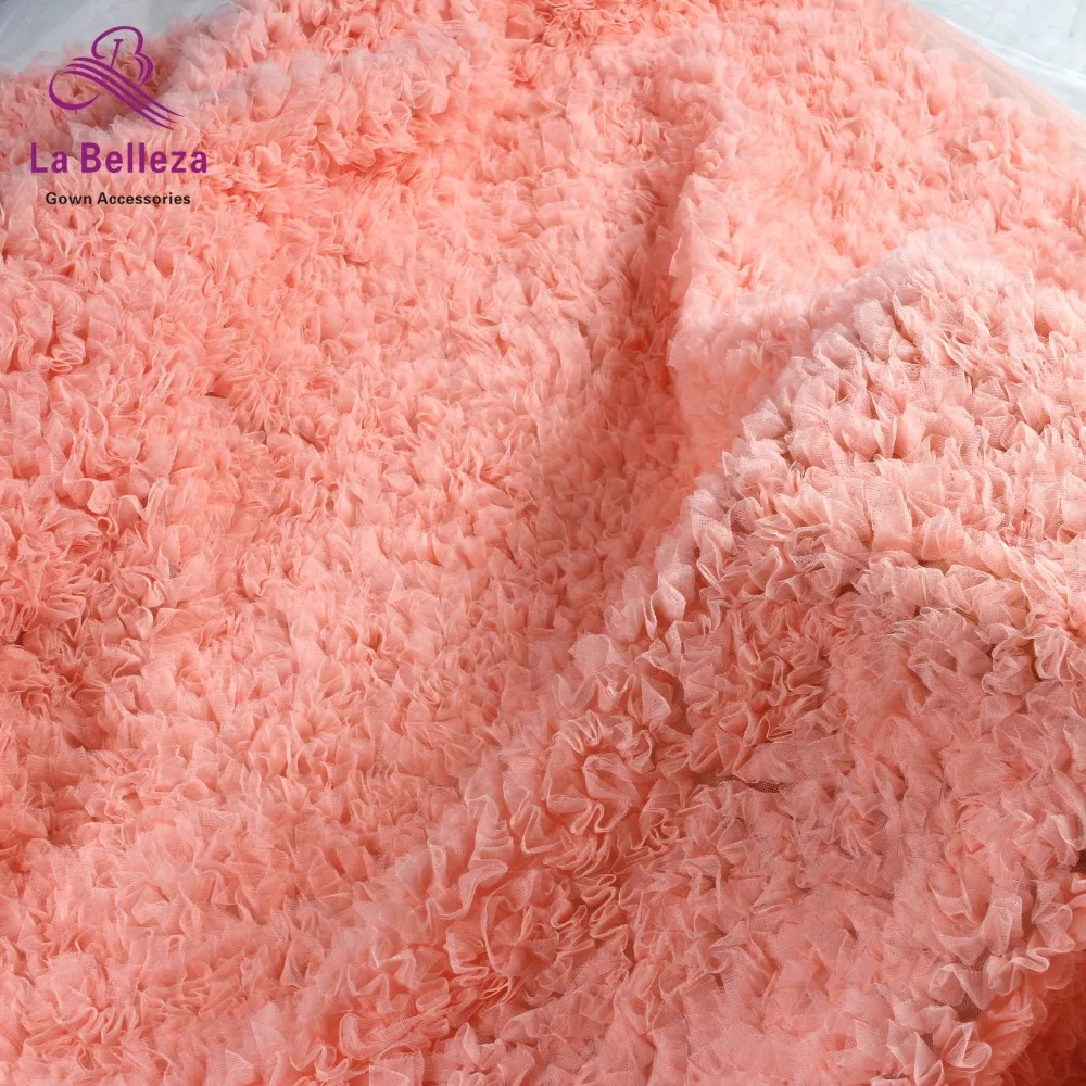 Новый модный стиль розовые 3D шифоновые цветы на сетке Высококачественная