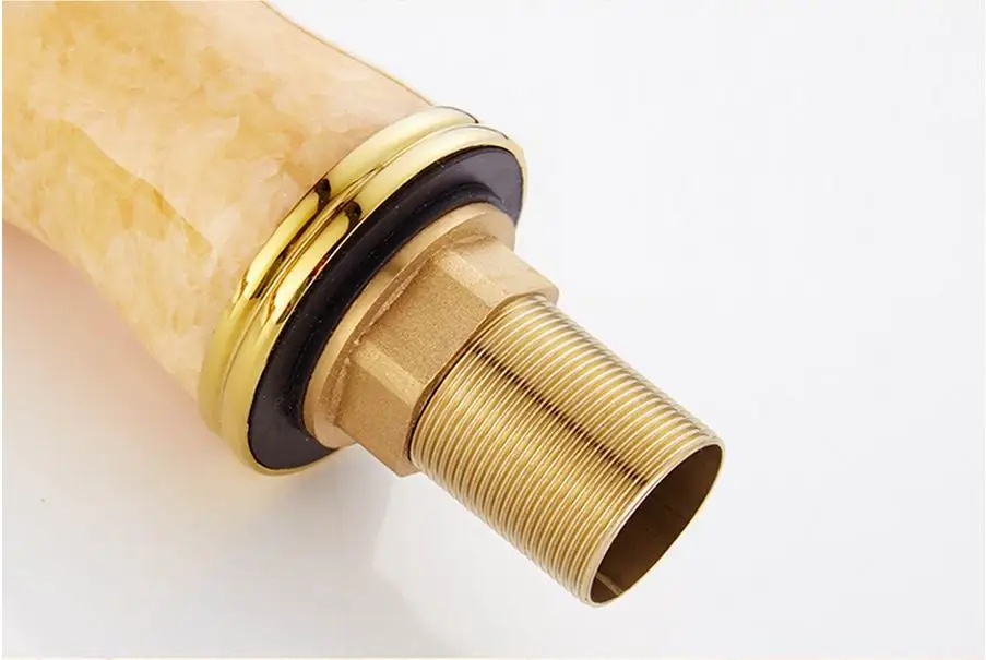 

Free Shipping Luxury Jade Faucet Brass Touch Water Tap Mixer Grifo Laton Bronce with Crystal Handle Classic Sink faucet taps